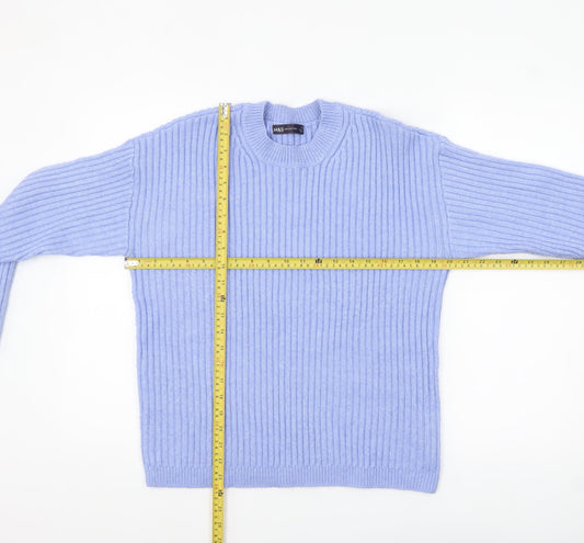 Womens UK Size M Marks and Spencer Blue Pullover Jumper