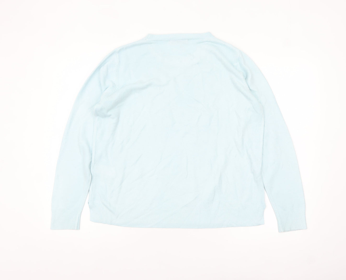 Womens UK Size 18 Marks and Spencer Blue Pullover Jumper