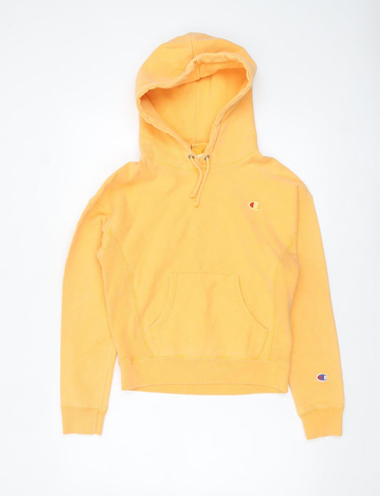 Womens UK Size XS Champion Yellow Pullover Hoodie