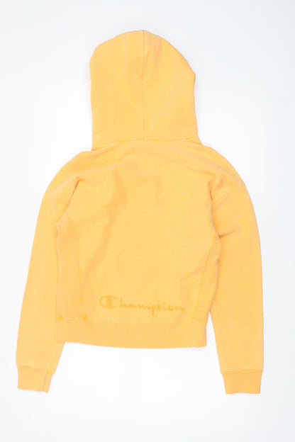 Womens UK Size XS Champion Yellow Pullover Hoodie
