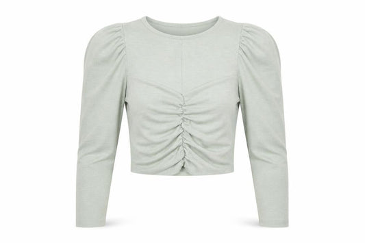 Womens UK Size 8 Miss Selfridge Green Cropped Blouse