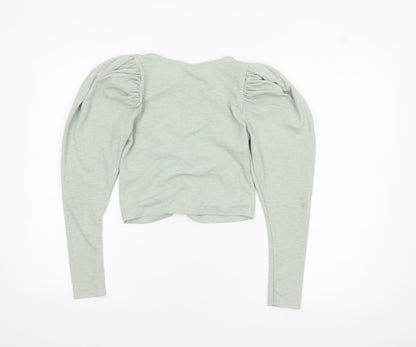 Womens UK Size 8 Miss Selfridge Green Cropped Blouse