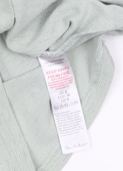 Womens UK Size 8 Miss Selfridge Green Cropped Blouse