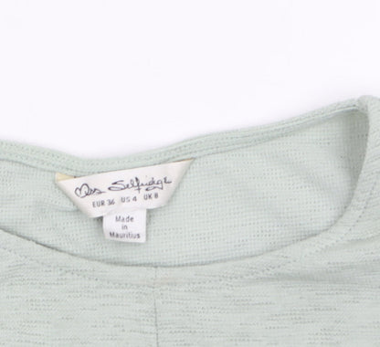 Womens UK Size 8 Miss Selfridge Green Cropped Blouse