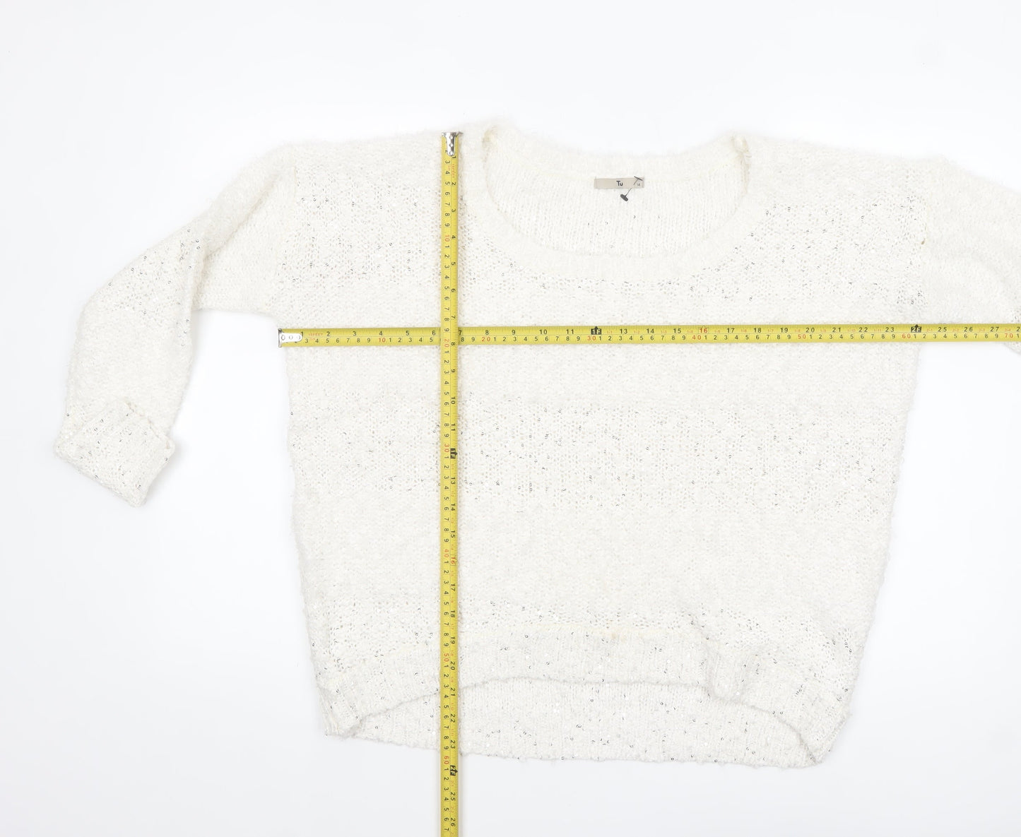Womens UK Size 14 TU Ivory Pullover Jumper