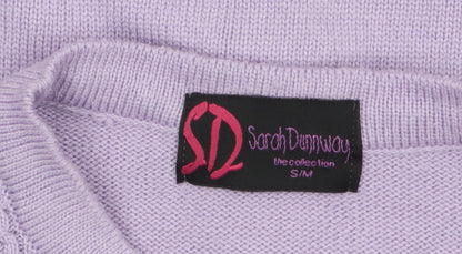 Womens UK Size S Sarah Dunnway Purple Cardigan Jumper
