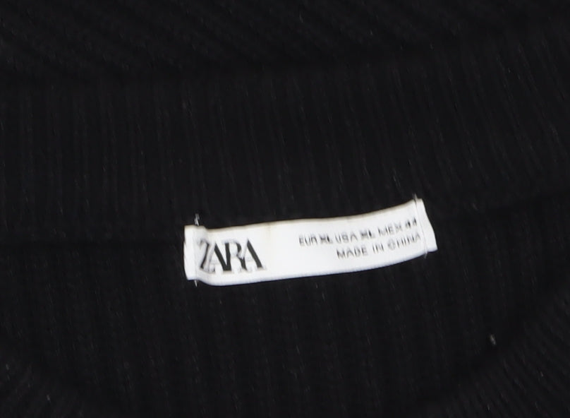 Mens UK Size XL Zara Black Pullover Jumper