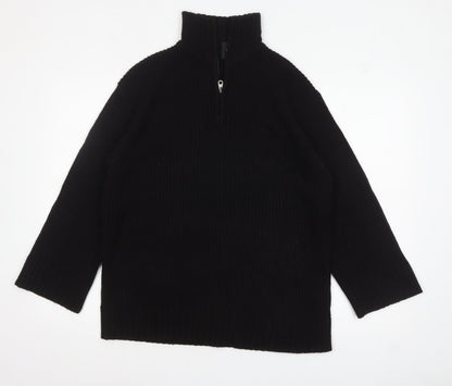 Womens UK Size 8 Divided Black Pullover Jumper