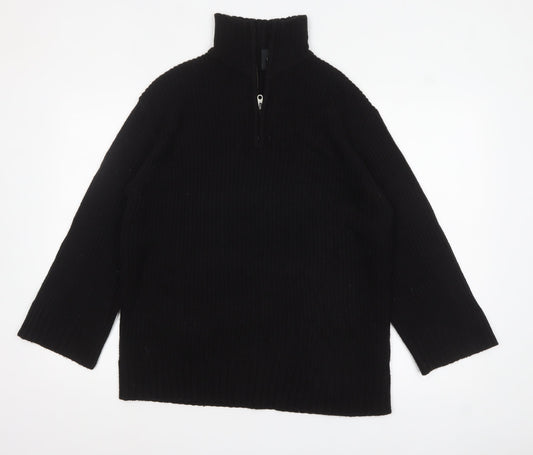Womens UK Size 8 Divided Black Pullover Jumper