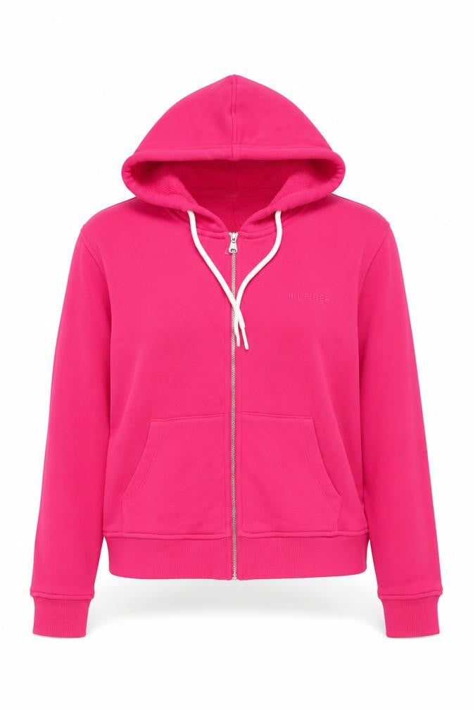 Womens UK Size XL Tommy Hilfiger Pink Full Zip Hoodie