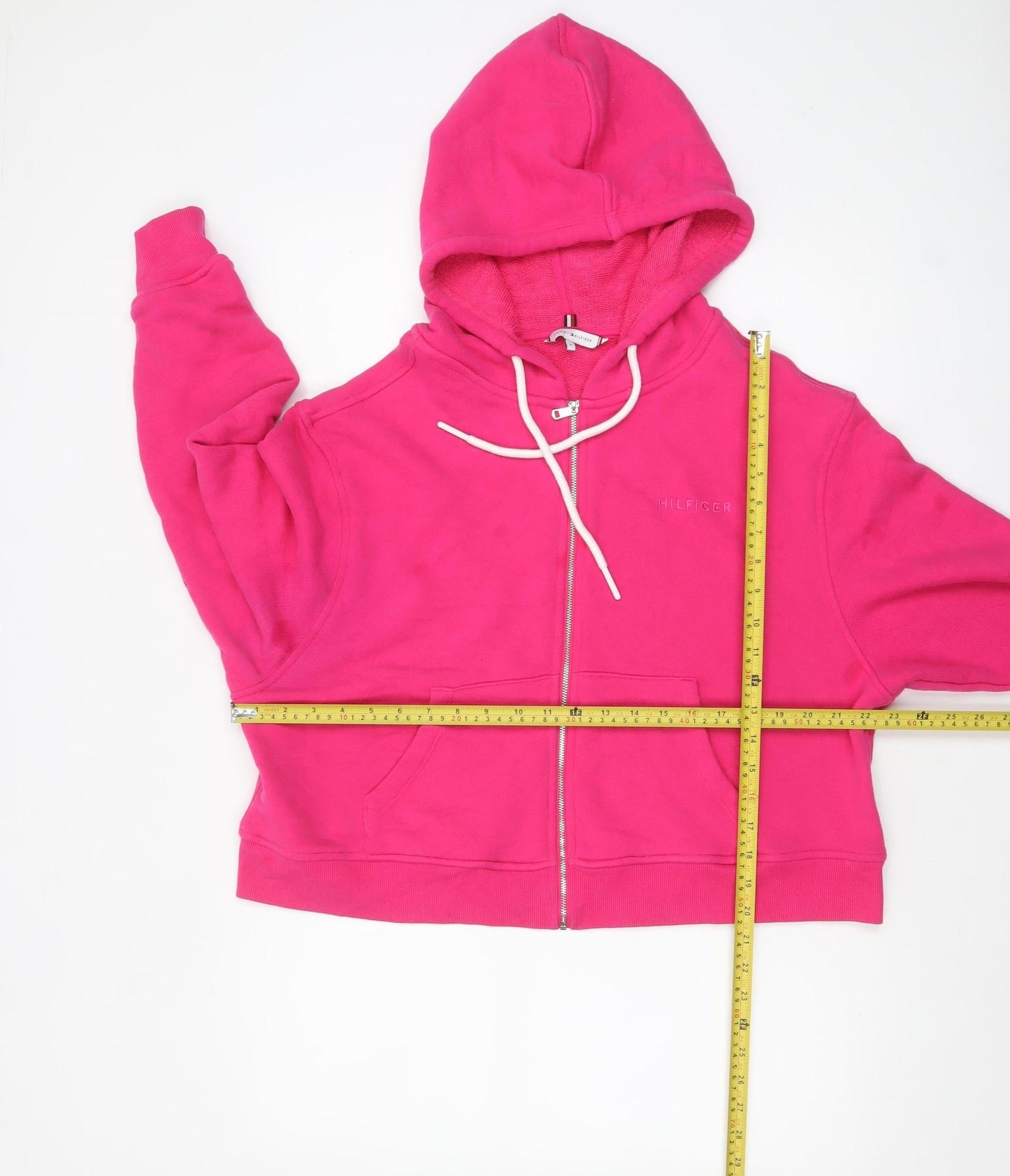 Womens UK Size XL Tommy Hilfiger Pink Full Zip Hoodie