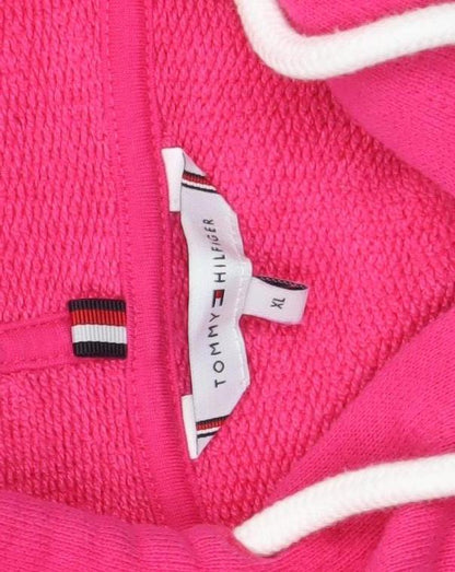 Womens UK Size XL Tommy Hilfiger Pink Full Zip Hoodie