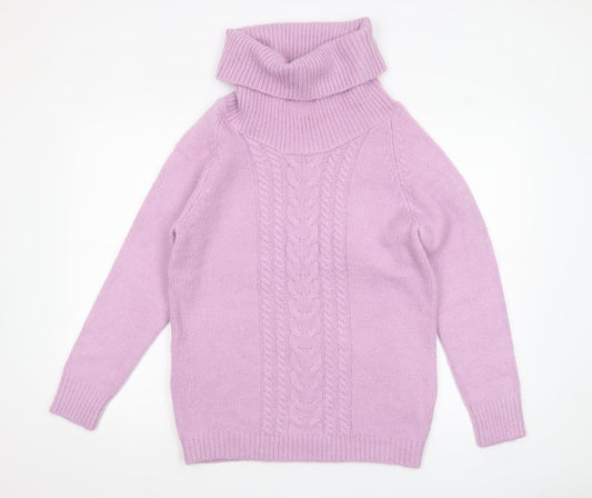 Womens UK Size 12 Cotton Traders Pink Pullover Jumper