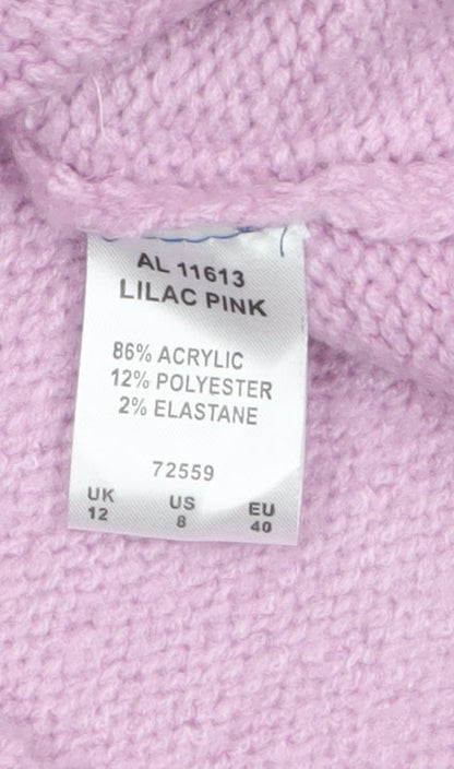 Womens UK Size 12 Cotton Traders Pink Pullover Jumper