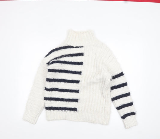 Womens UK Size S Marks and Spencer White Pullover Jumper