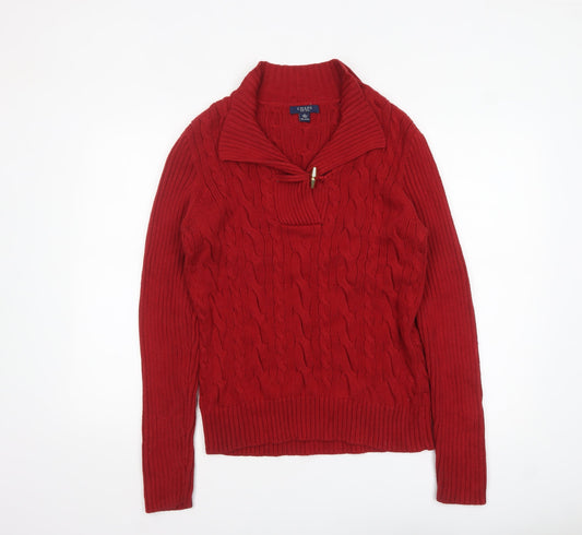 Womens UK Size L Chaps Red Pullover Jumper