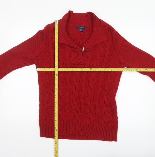 Womens UK Size L Chaps Red Pullover Jumper