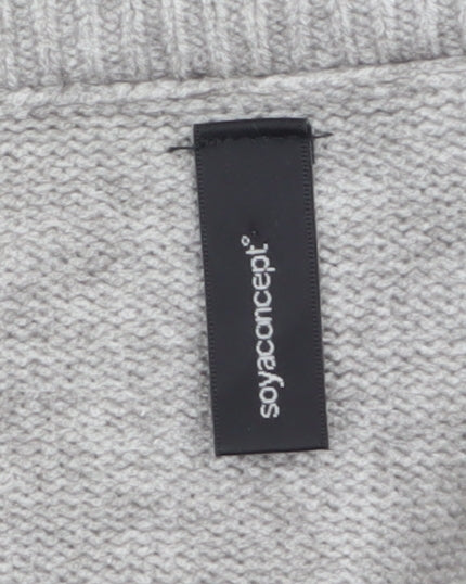 Womens UK Size S Soyaconcept Grey Cardigan Jumper