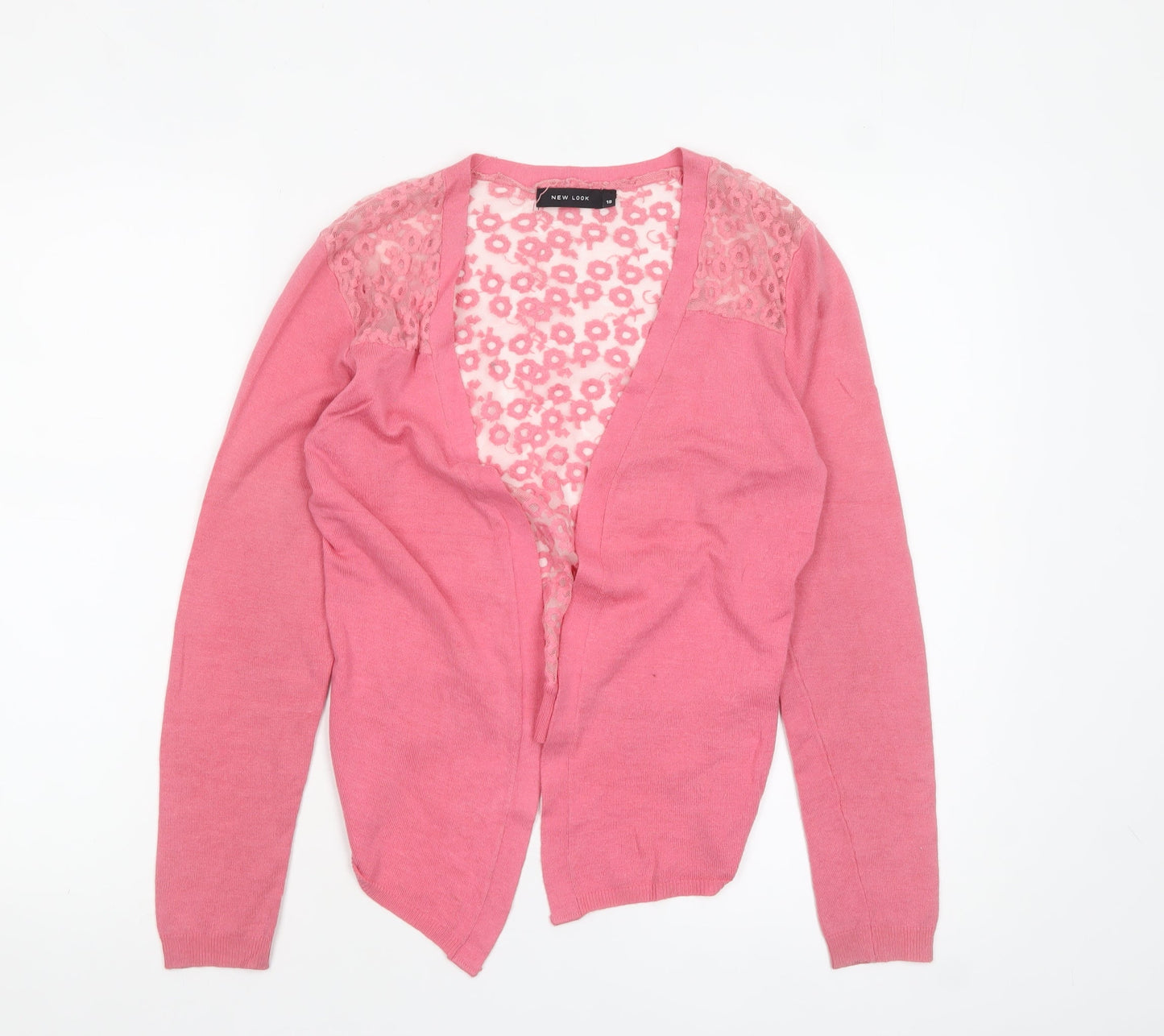 Womens UK Size 10 New Look Pink Cardigan Jumper