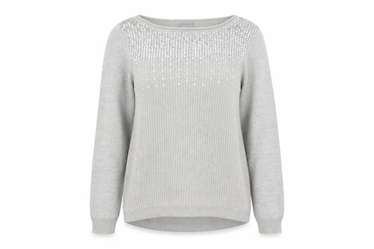 Womens UK Size 12 Mint Velvet Grey Pullover Jumper