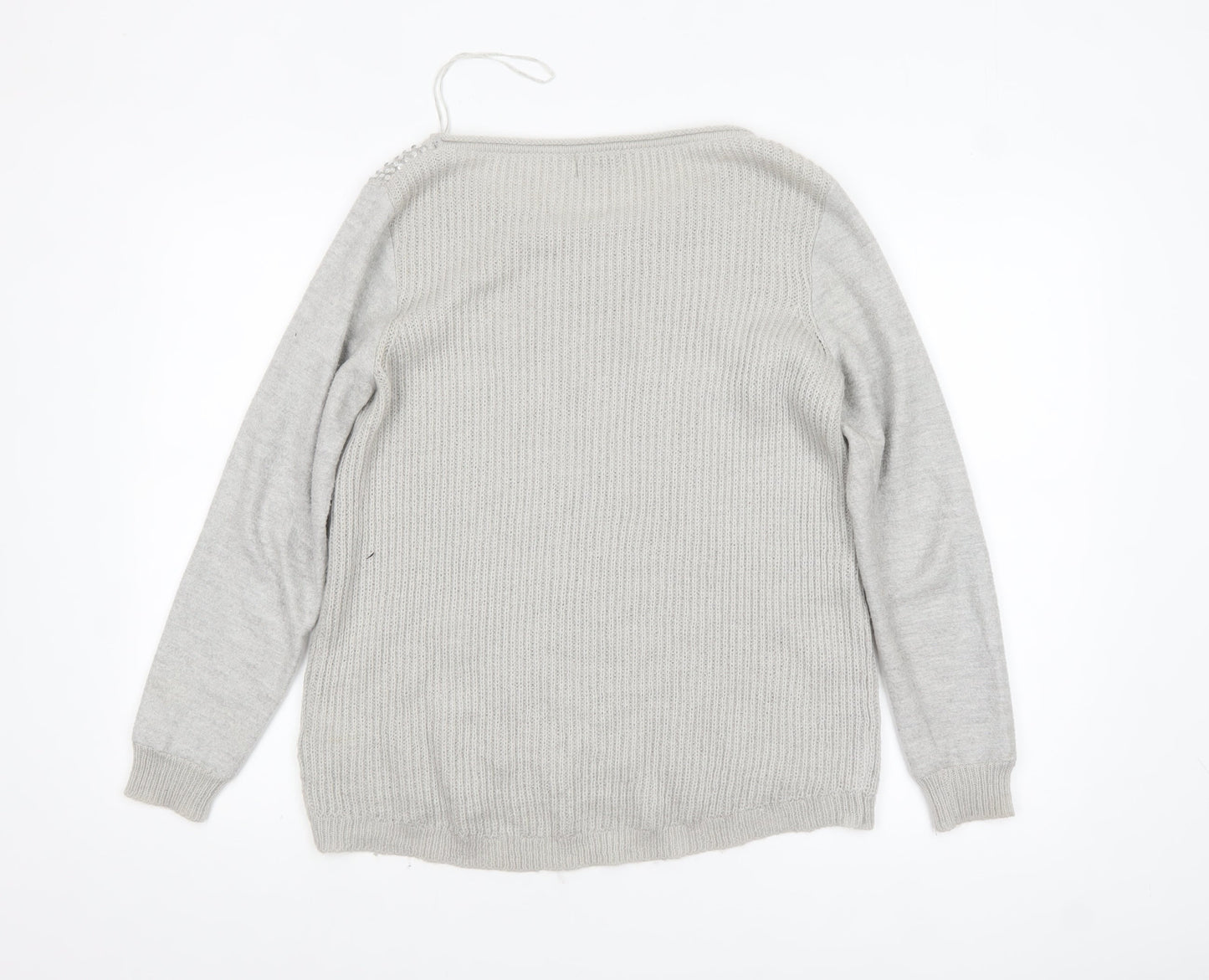 Womens UK Size 12 Mint Velvet Grey Pullover Jumper