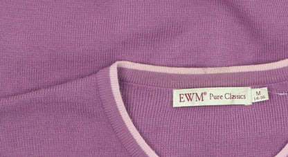 Womens UK Size 14-16 EWM Purple Cardigan Jumper