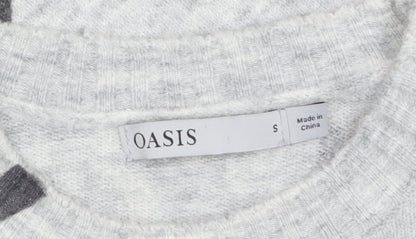 Womens UK Size S Oasis Grey Pullover Jumper