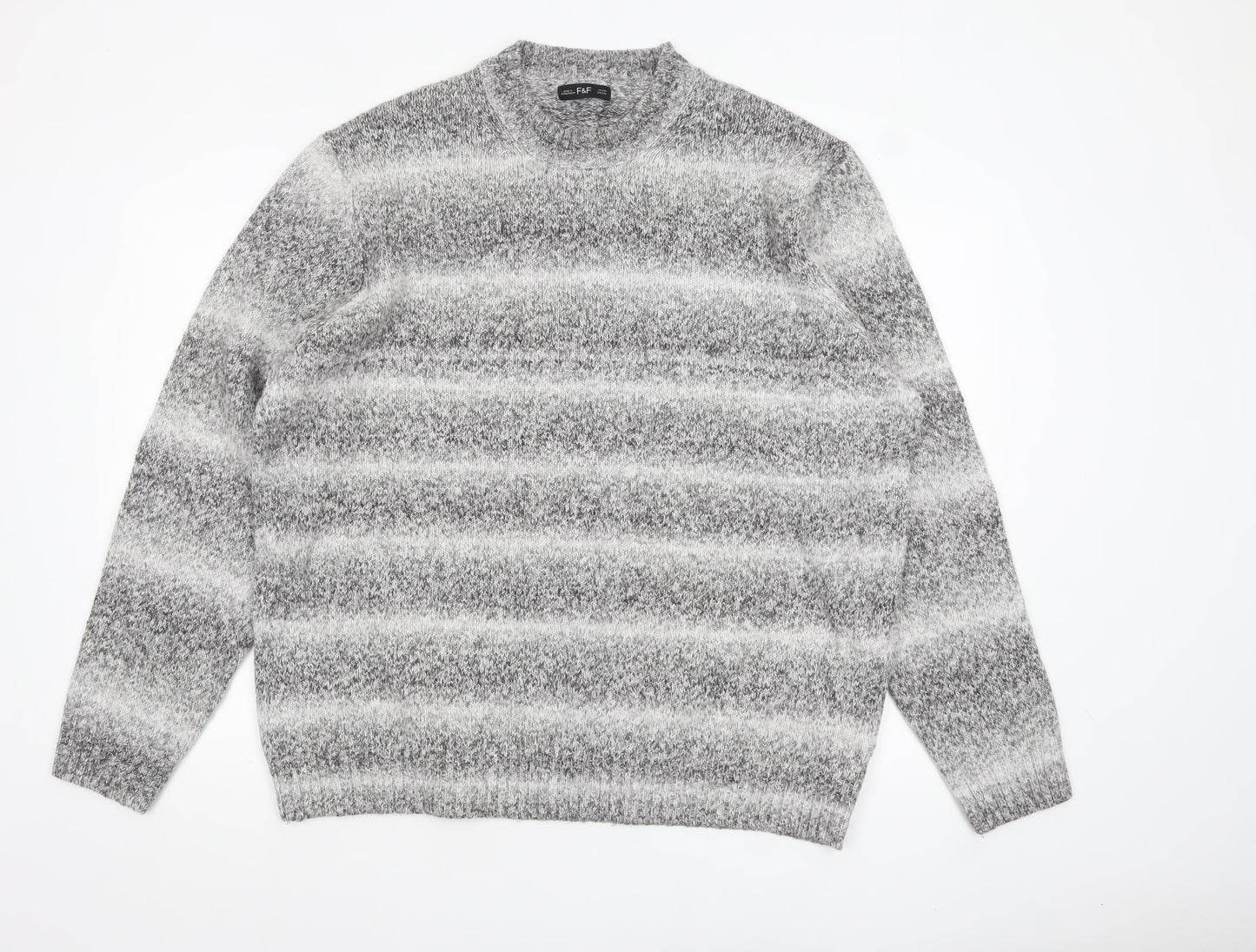 Mens UK Size 2XL F&F Grey Pullover Jumper