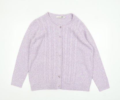 Womens UK Size 18 EWM Purple Cardigan Jumper
