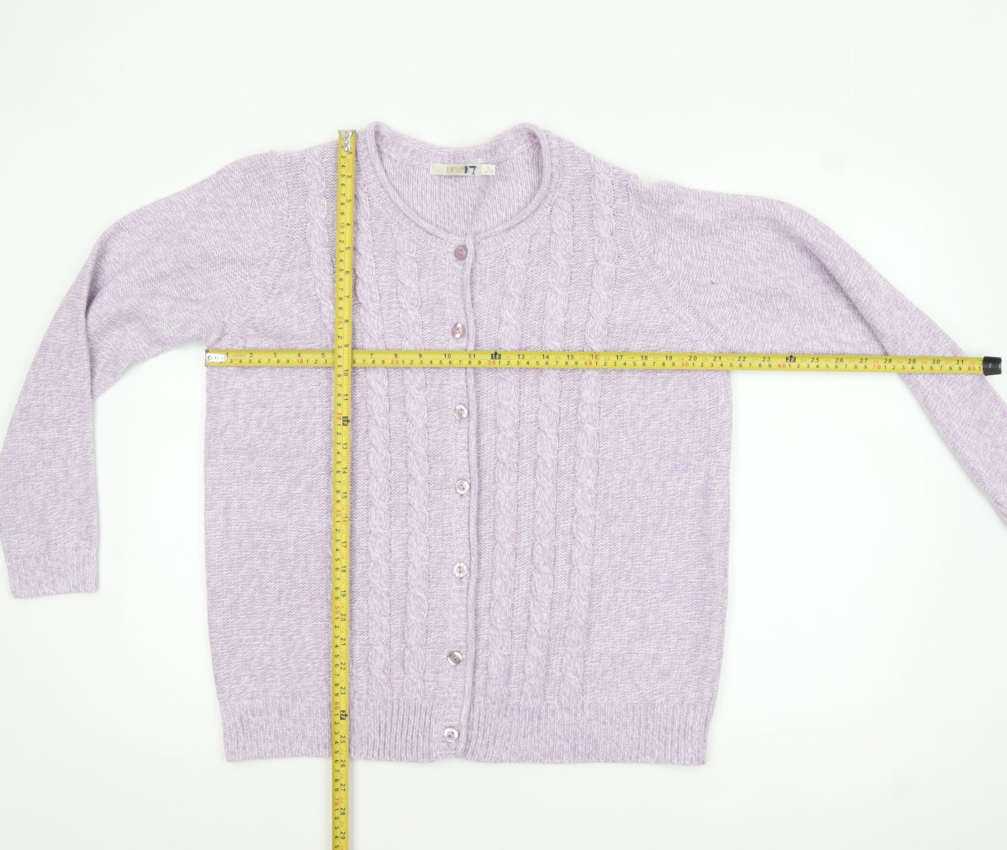 Womens UK Size 18 EWM Purple Cardigan Jumper