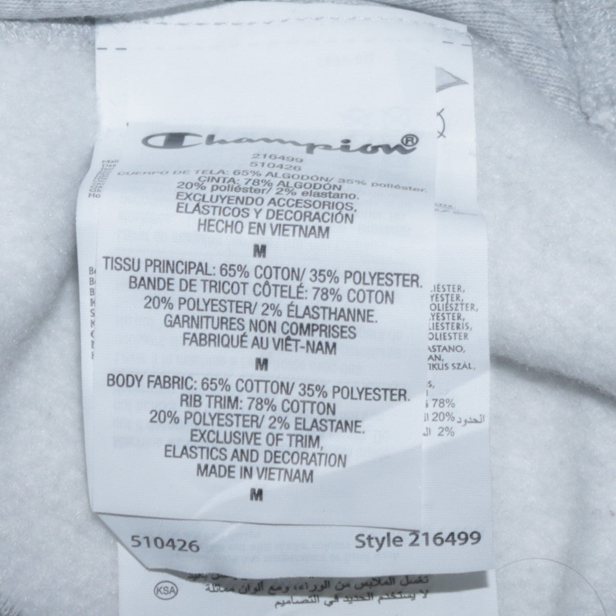 Mens UK Size M Champion Grey Pullover Hoodie