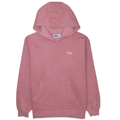 Womens UK Size XL FILA Pink Pullover Hoodie