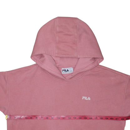Womens UK Size XL FILA Pink Pullover Hoodie