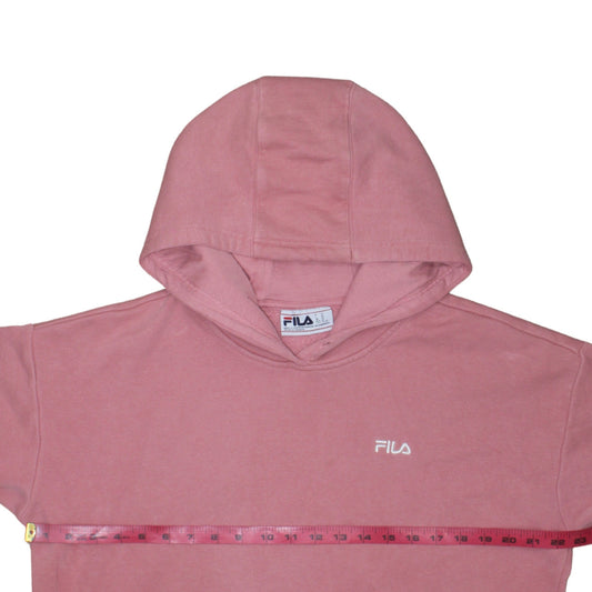 Womens UK Size XL FILA Pink Pullover Hoodie