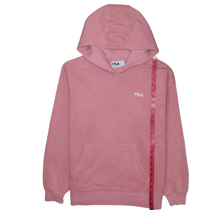 Womens UK Size XL FILA Pink Pullover Hoodie