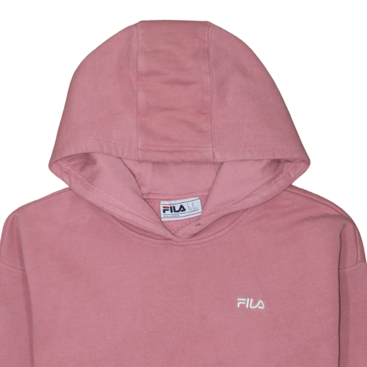 Womens UK Size XL FILA Pink Pullover Hoodie