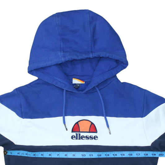 Mens UK Size S ellesse Blue Pullover Hoodie