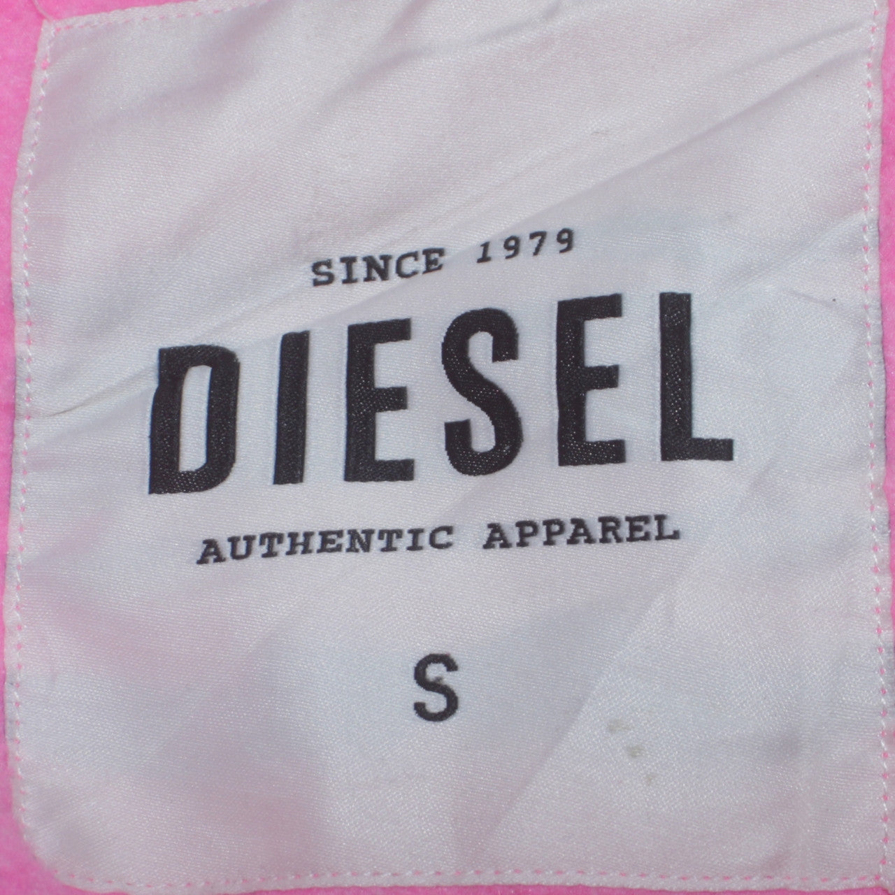 Womens UK Size S Diesel Pink Full Zip Hoodie