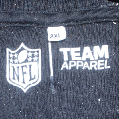 Mens UK Size 2XL NFL Team Apparel Black Pullover Hoodie