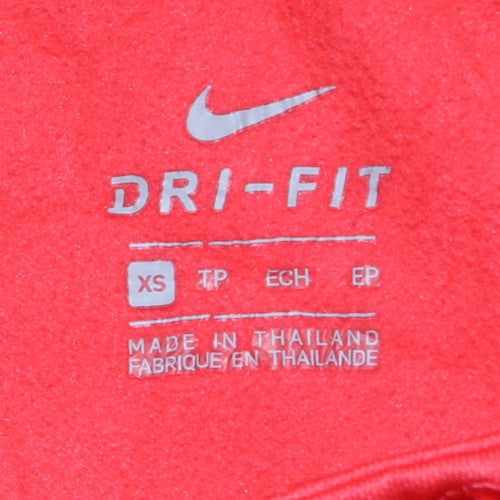 Womens UK Size XS Nike Red Pullover Hoodie
