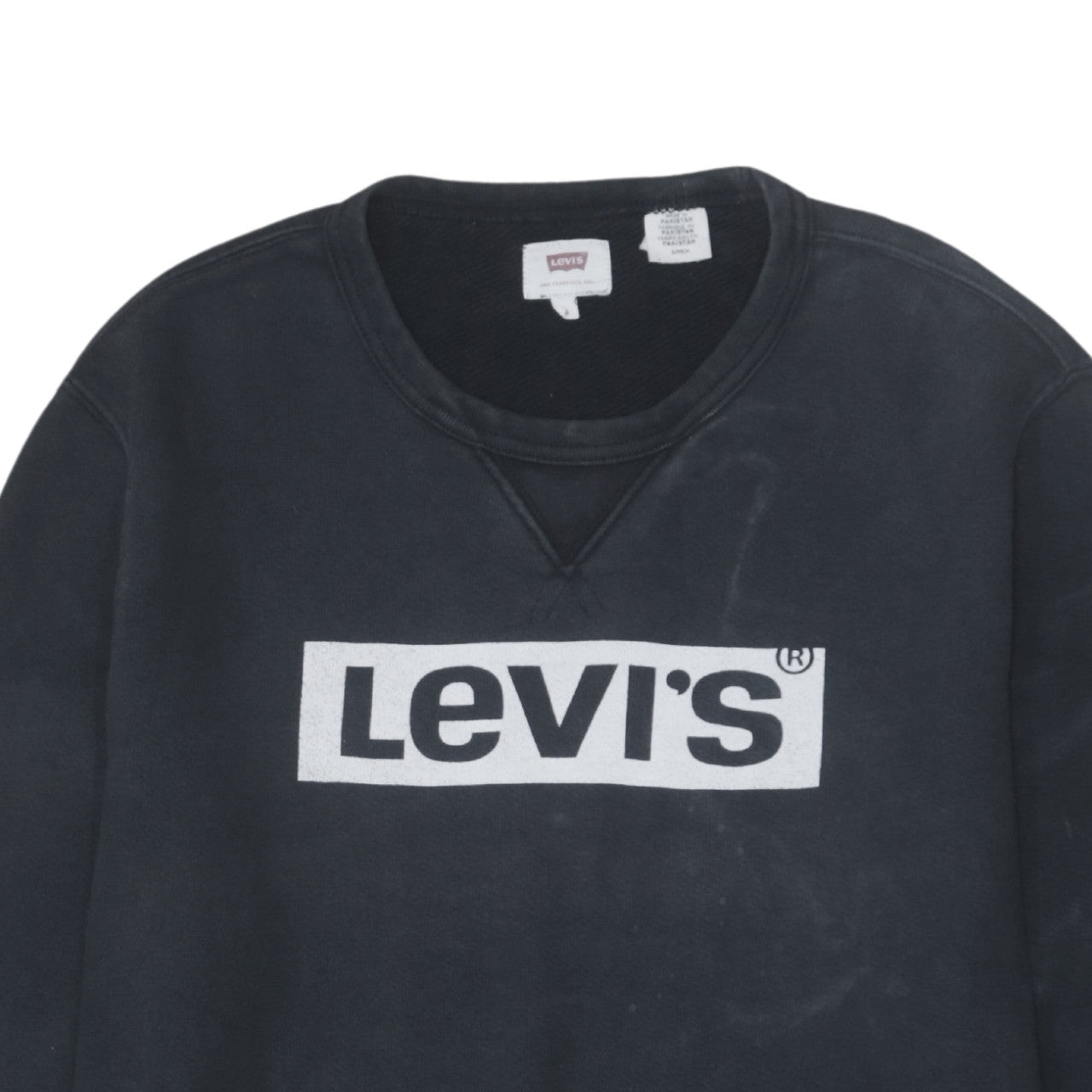Mens UK Size S Levi's Black Pullover Sweatshirt