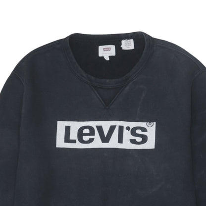 Mens UK Size S Levi's Black Pullover Sweatshirt