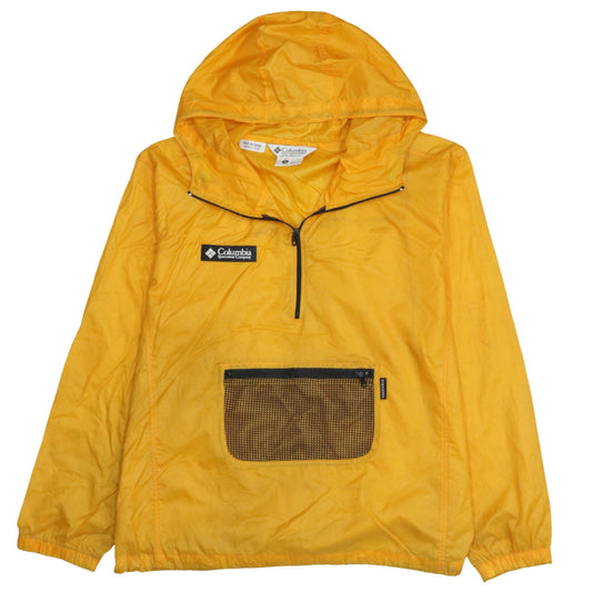 Columbia Men’s Yellow M Windbreaker Jacket Hooded Lightweight Nylon