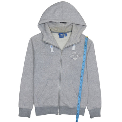 Womens UK Size 12 adidas Grey Full Zip Hoodie