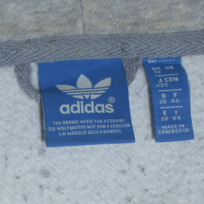 Womens UK Size 12 adidas Grey Full Zip Hoodie