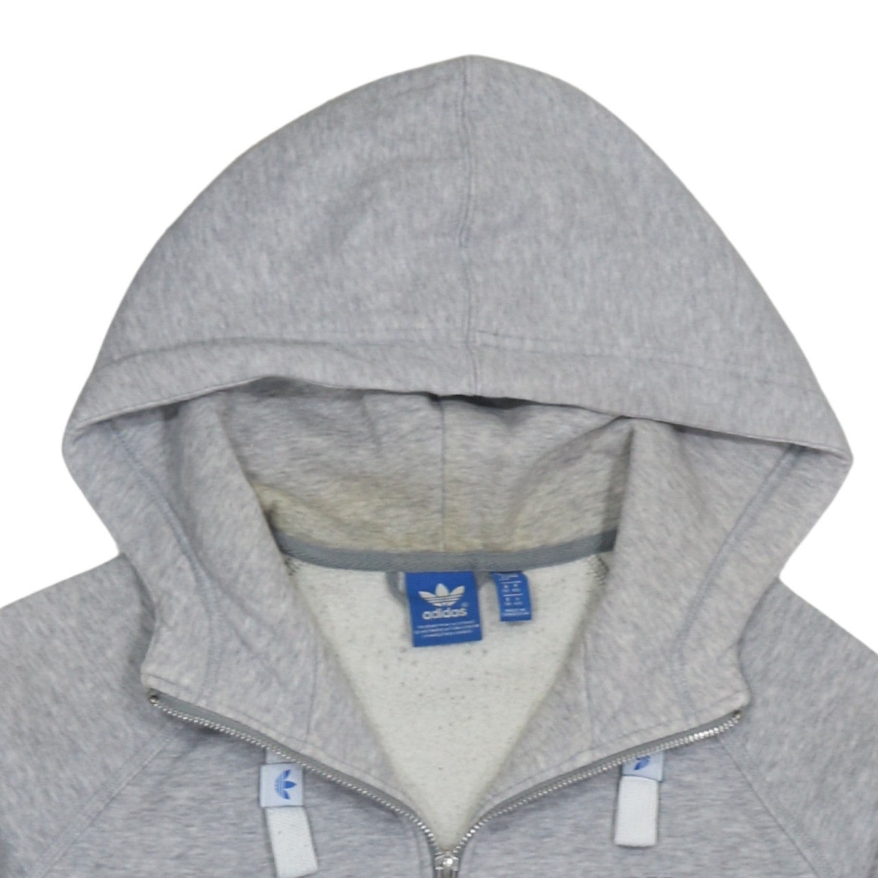 Womens UK Size 12 adidas Grey Full Zip Hoodie