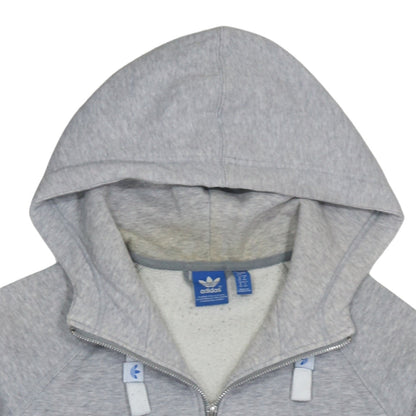 Womens UK Size 12 adidas Grey Full Zip Hoodie