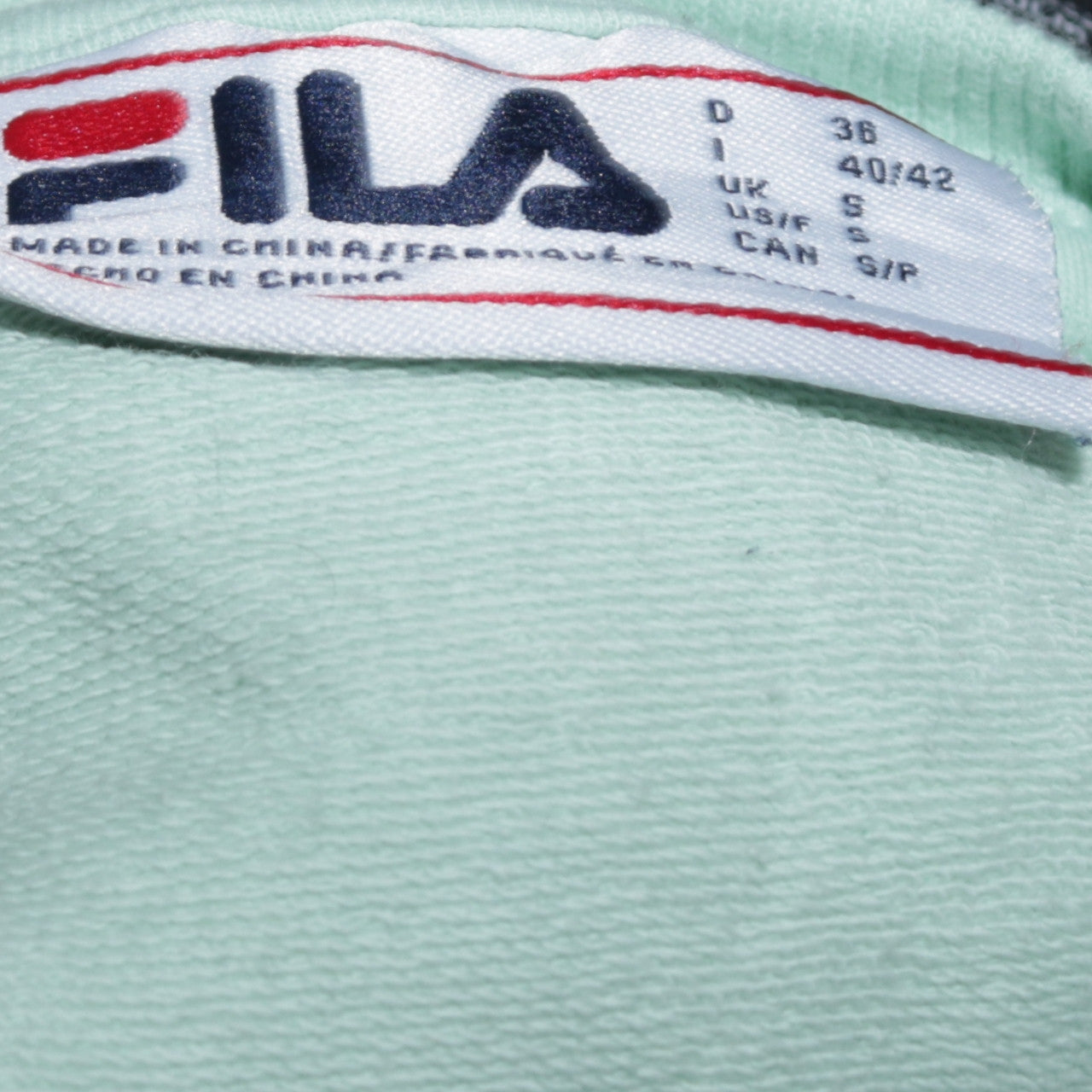 Womens UK Size S FILA Green Pullover Sweatshirt
