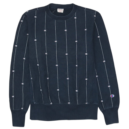 Mens UK Size L Champion Blue Pullover Sweatshirt