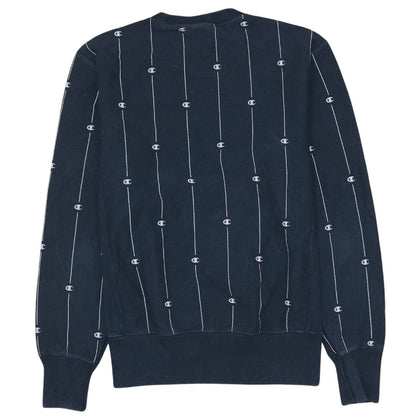 Mens UK Size L Champion Blue Pullover Sweatshirt